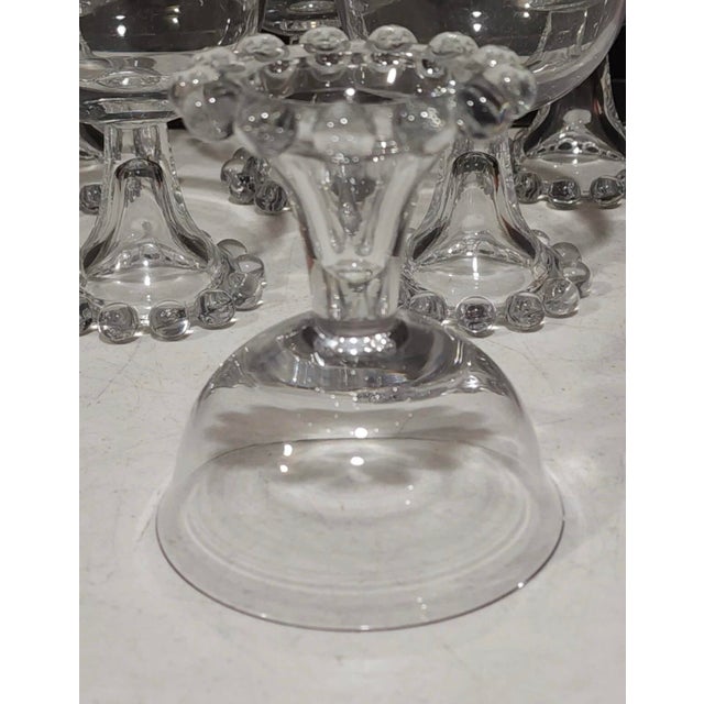 1940s Set of 6 Champagne Coupes or Parfait Glasses by Imperial Glass in Candlewick Pattern For Sale - Image 4 of 11