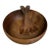 1960s Hand-Turned Danish Teak Salad Bowl With Sculpted Servers For Sale