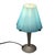 Blue Vintage Blue Glass Table Lamp on Gray Metal Base, Italy For Sale - Image 8 of 8