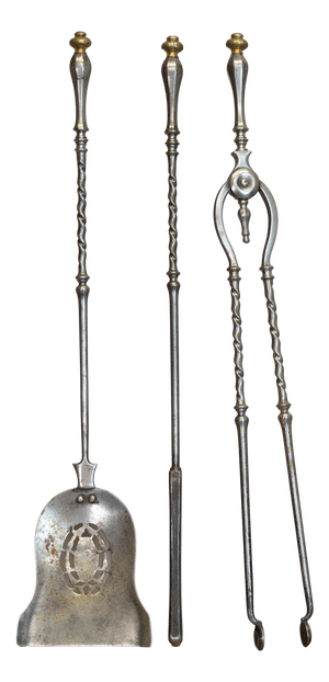 Antique Fire Irons, 1860, Set of 3