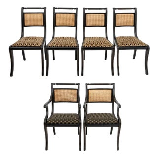 Regency Style Italian Dining Chairs, 6 For Sale
