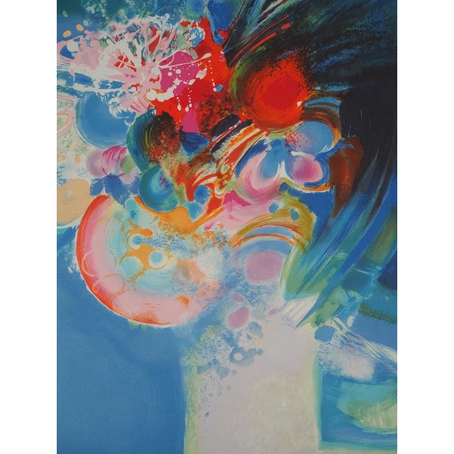 Modern Daniel Gelis, Le bouquet de fleurs, Lithograph For Sale - Image 3 of 8
