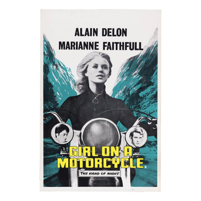 "The Girl on a Motorcycle" Original Vintage Movie Poster, British, 1968 For Sale