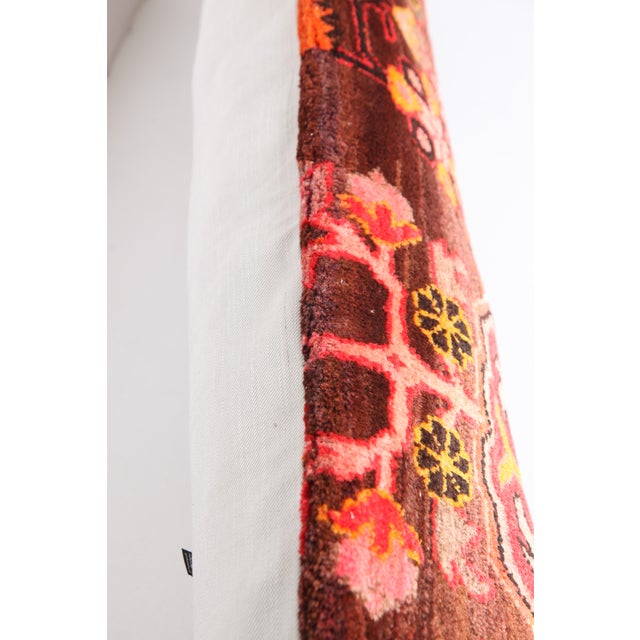 Handwoven Tribal Rug Decorative Lumbar Pillow - Rustic Bohemian Vintage Rug Pillow Cover -16'' X 53'' For Sale - Image 9 of 9