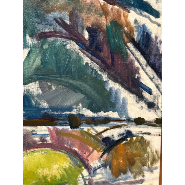 Sture Ekengren, Serene Landscape, 1960s, Oil on Canvas, Framed For Sale - Image 8 of 14