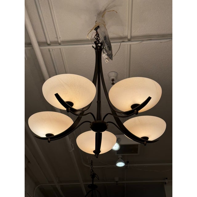 Hubbardton Forge Aegis Five Light Chandelier For Sale - Image 9 of 12