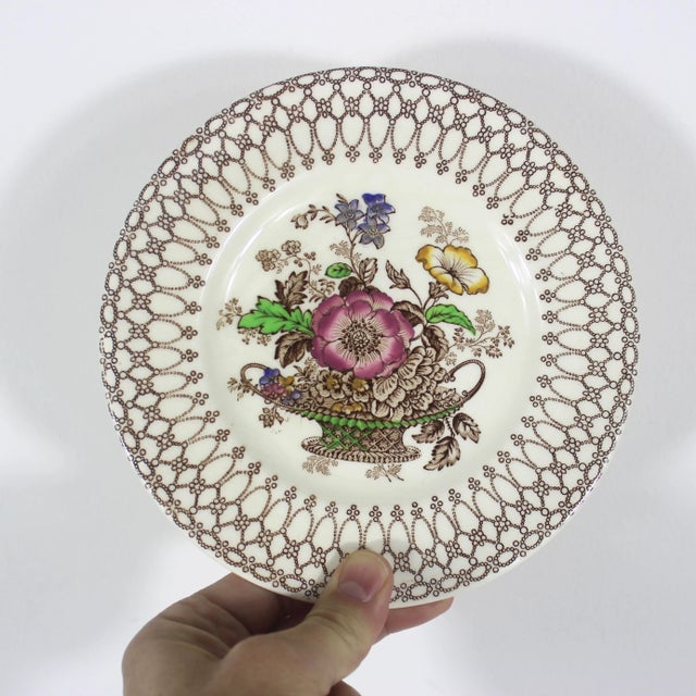 Myott Son & Co. 1930’s Myott England Bread Plates- Set of 8 For Sale - Image 4 of 7