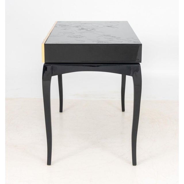 Black Boca Do Lobo Black Lacquer Console Table For Sale - Image 8 of 10