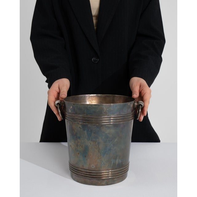 Mid 20th Century 20th Century French Silver-Plated Champagne Bucket For Sale - Image 5 of 8