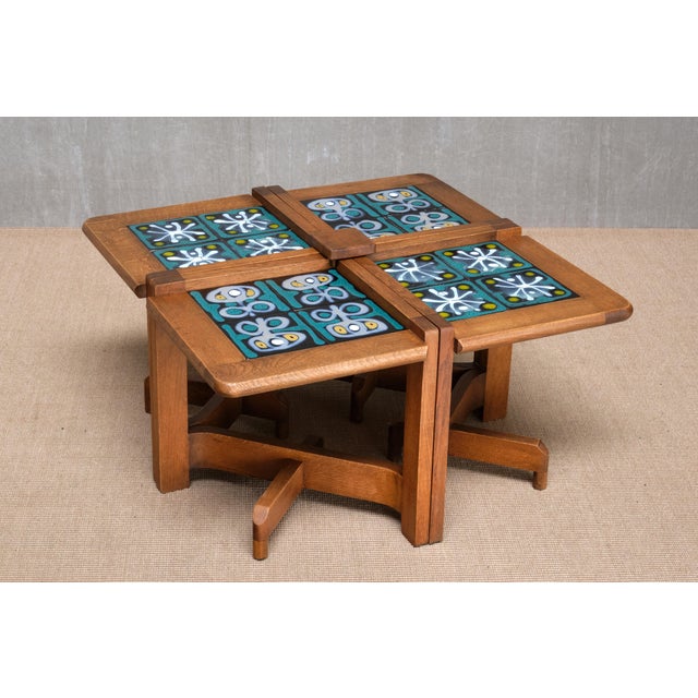 Vintage Side Tables by Guillerme & Chambron for Votre Maison, 1950s, Set of 4 For Sale - Image 11 of 16