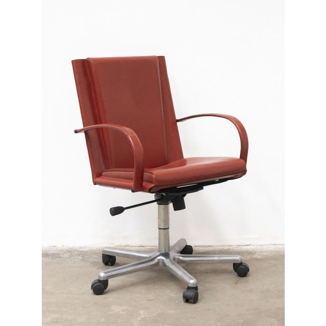 vintage Leather Chairs by Matteo Grassi, 1980s, Set of 3 For Sale - Image 16 of 18