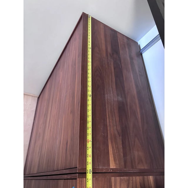 Brown Mid Century Style Walnut Mobican Highboy For Sale - Image 8 of 9