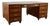 Vintage Large Scale Leather Top Campaign Style Partners Desk by Baker For Sale