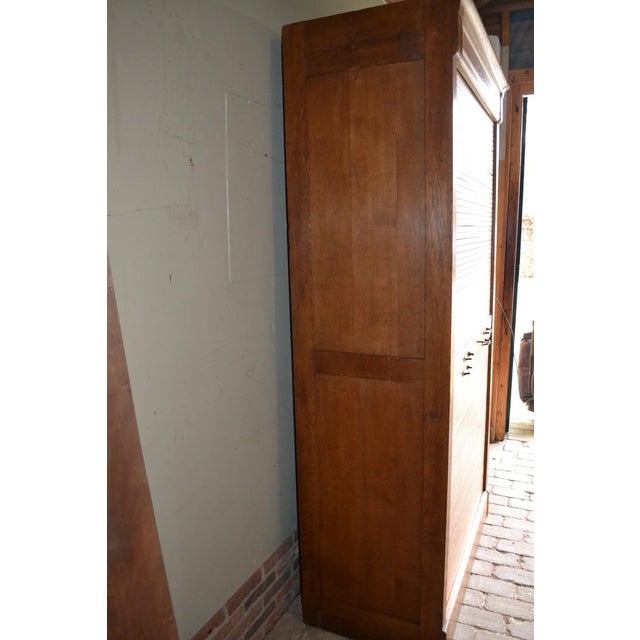 Brown Large Filing Cabinet in Oak For Sale - Image 8 of 10