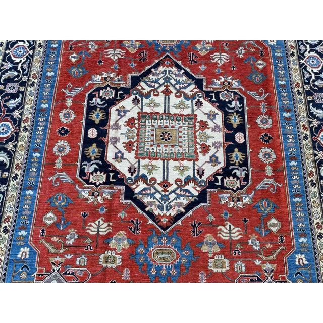 Tribal Southwestern Heriz Large Area Rug 6'9x8'6 For Sale - Image 3 of 6