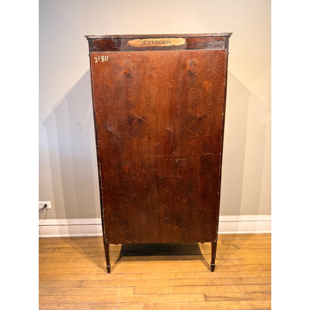 19th Cantury Sheraton-Style Mahogany Inlaid Curio Cabinet For Sale - Image 10 of 10