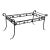 Vintage Salterini Art Nouveau Wrought Iron Garden Patio Rectangular Coffee Table For Sale