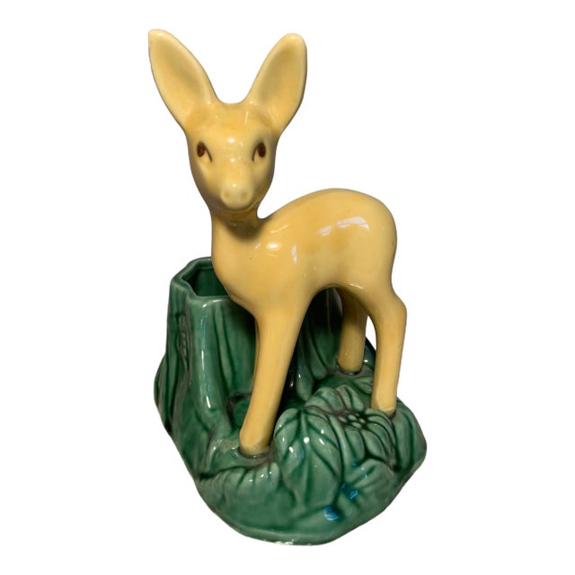 1950’s California Pottery Figural Fawn Planter For Sale