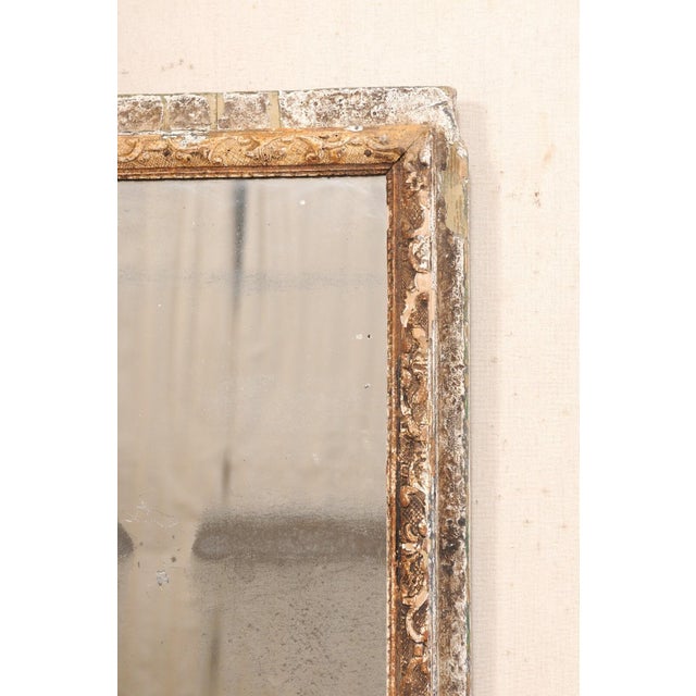 Taupe French 19th Century Mirror with Original Glass & Paint For Sale - Image 8 of 10