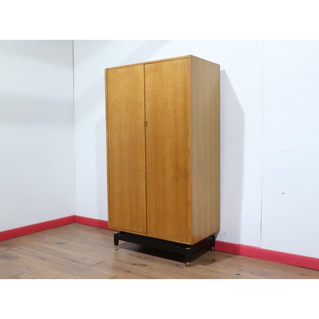 Mid Century Modern Vintage Blonde Double G Plan Armoire Wardrobe For Sale - Image 11 of 15