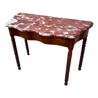 Louis XV Console in Marble and Walnut, France, 18th Century For Sale
