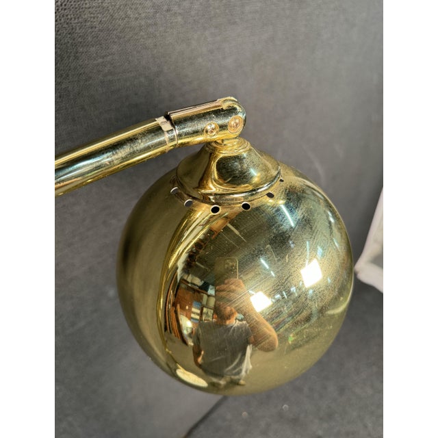 Mid 20th Century Mid-Century Modern 3 Swing Arm Gold Globe Arched Floor Lamp For Sale - Image 5 of 9