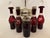 Mid 19th Century Late 19th Century Victorian Ruby Red Glass Cruet Caster Set With Silver-Plated Rotating Stand - 6 pcs For Sale - Image 5 of 6