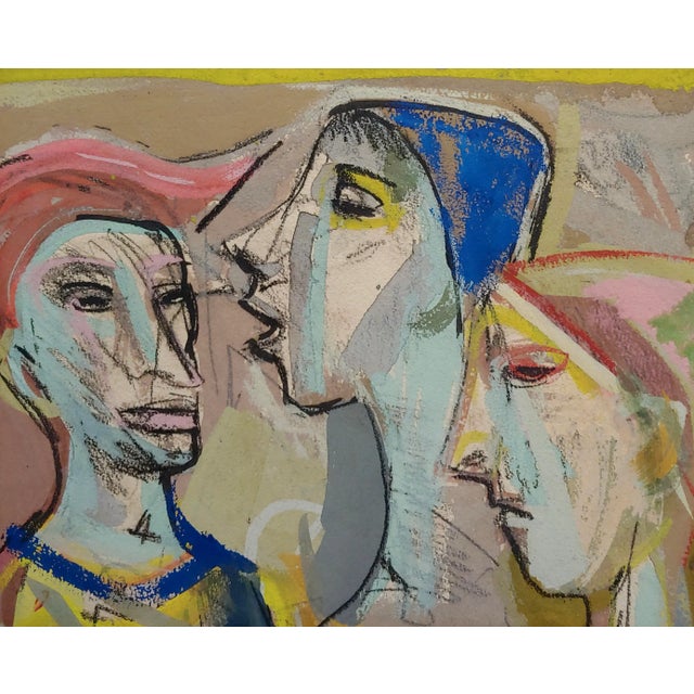 Josef Presser -Portrait of 3 Figures -Painting For Sale In Los Angeles - Image 6 of 10