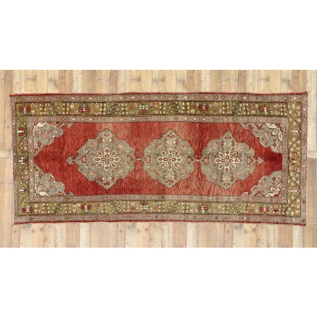 Mid 20th Century Vintage Turkish Oushak Rug - 05'01 X 11'04 For Sale - Image 5 of 9