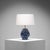 Perforated Blue and White Glazed Stoneware Table Lamp, Denmark, 1960s For Sale - Image 9 of 9