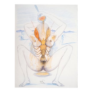Salvador Dali, Casanova, Surrealist Woman and Lobster, 1967, Original Engraving For Sale