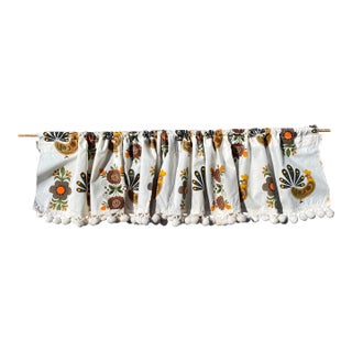 Mid-Century Chicken Window Valences- 2 Available For Sale