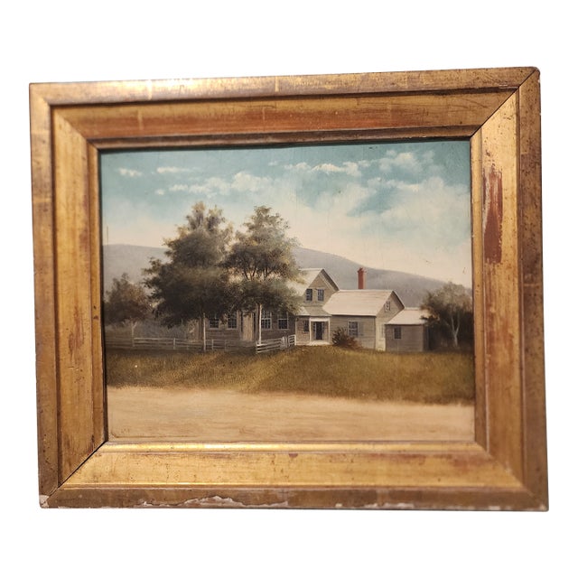 Antique Painting of a House For Sale