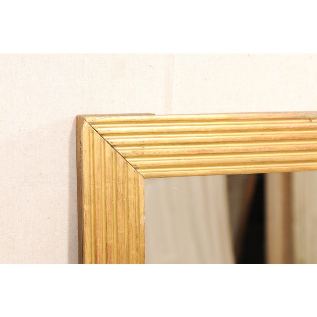 Gold French 19th C. Mirror in Clean Lines, Gold For Sale - Image 8 of 8