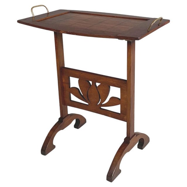 Italian Coffee Table in Wood and Brass, 1900s For Sale - Image 14 of 14