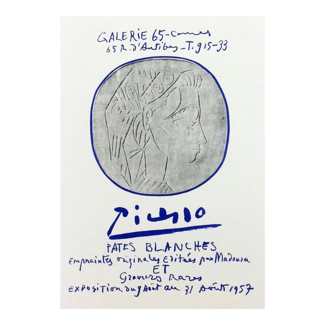 Picasso Lithograph 86 Pates Blanches Cannes,1959 For Sale