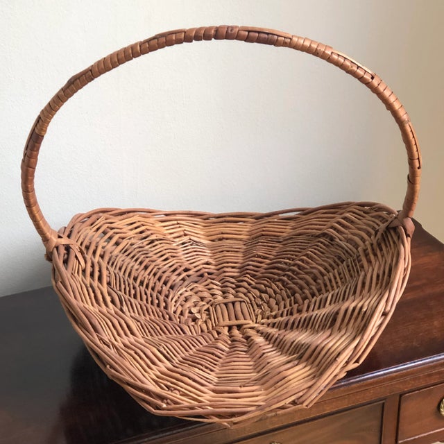 Vintage European Flower Gathering Basket For Sale In Baltimore - Image 6 of 12