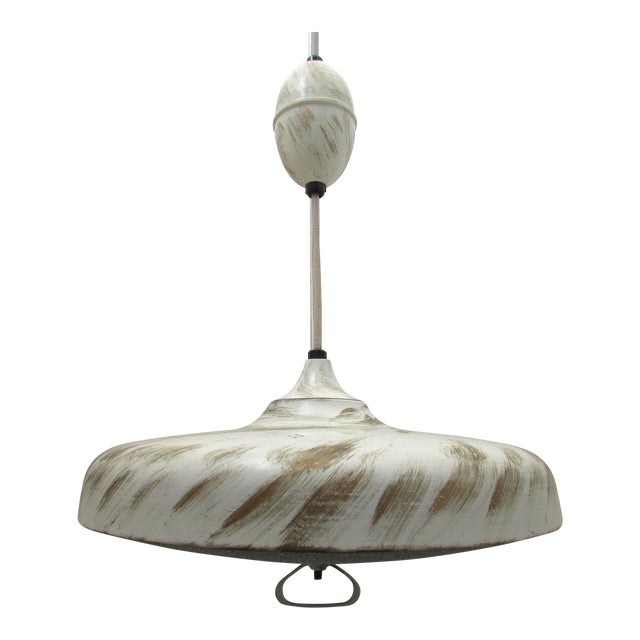 Vintage MidCentury Flying Saucer Pendant Light Chairish