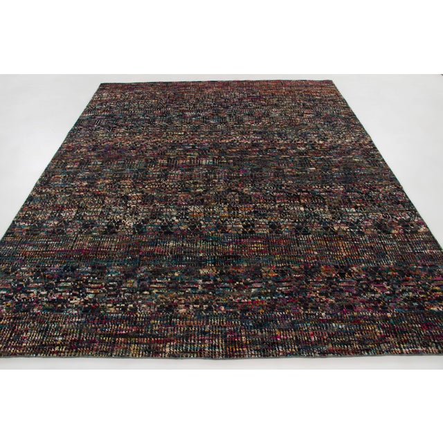 Hand-knotted in wool and natural silk, this 8x10 contemporary rug joins Rug & Kilim’s Modern collection as an expressive...