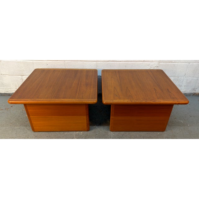 Mid-Century Modern Vintage Danish Teak End Tables by Vildbjerg Møbelfabrik For Sale - Image 3 of 14