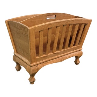 Henning Kjærnulf, Magazine Holder, Oak, Denmark, 1960s For Sale