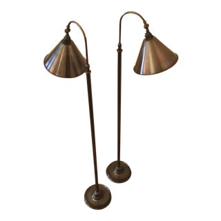 1970s French Cone Floor Lamps by S.E.Meilleur - a Pair For Sale
