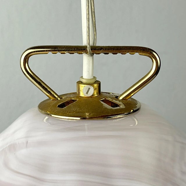 Pink Vintage Murano Glass Pendant Lamp from La Murrina, Italy, 1970s For Sale - Image 8 of 18