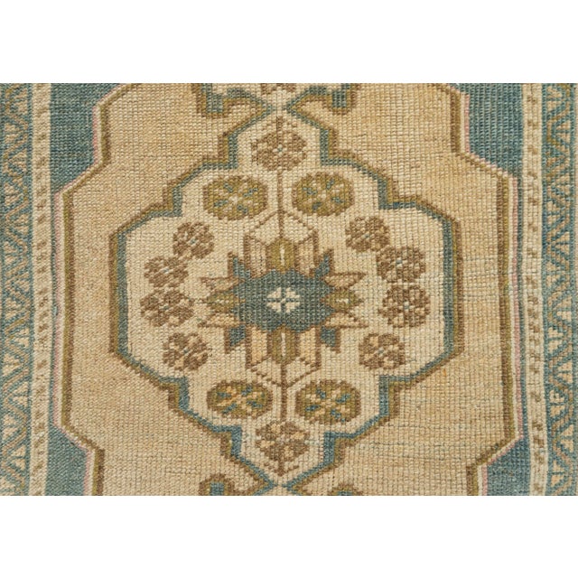 Turkish Mini Rug Oriental Hand Knotted Vintage Rug 1'9" x 3'6" #21244 For Sale - Image 4 of 8