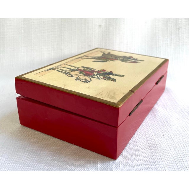 Mid 20th Century Vintage Mottahedeh Box With Napoleonic Scene For Sale - Image 5 of 9