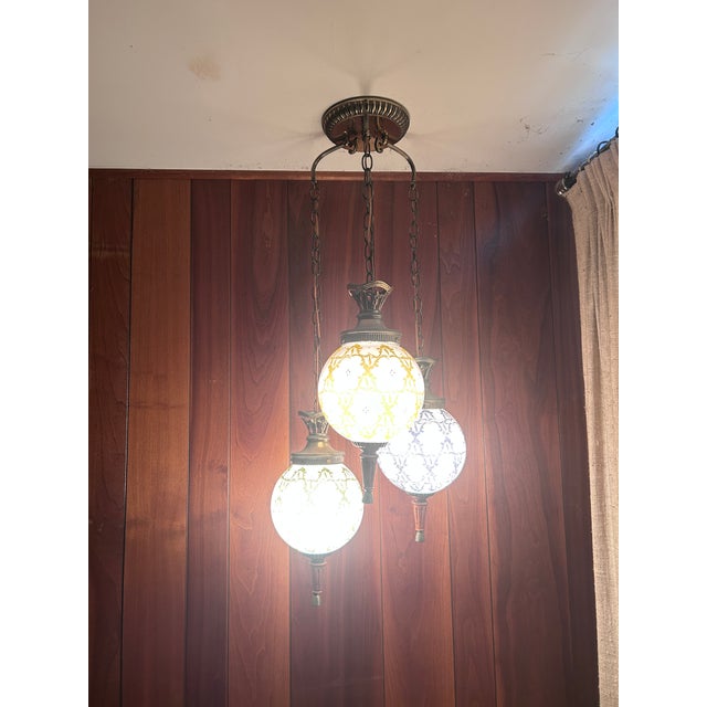 Hollywood Regency 1960s Hollywood Regency Swag Lamp Mid-Century For Sale - Image 3 of 5