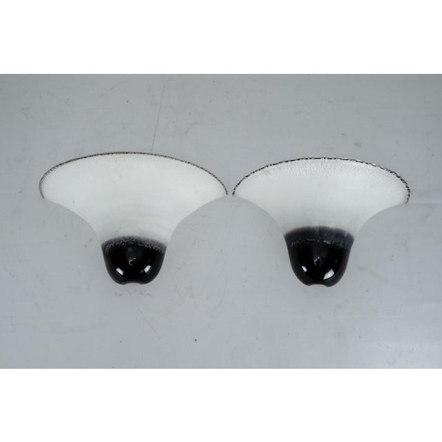 Large Labeled Barbini Murano Glass Wall Sconces, Italy, 1970s, Set of 2 For Sale - Image 6 of 10