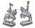 German Silver Jousting Knights on Horseback Sculptures a Pair For Sale - Image 13 of 13