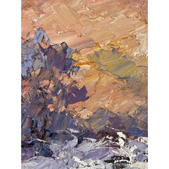 Paper Oil Painting Frosty Morning Serdyuk Boris Petrovich For Sale - Image 7 of 11