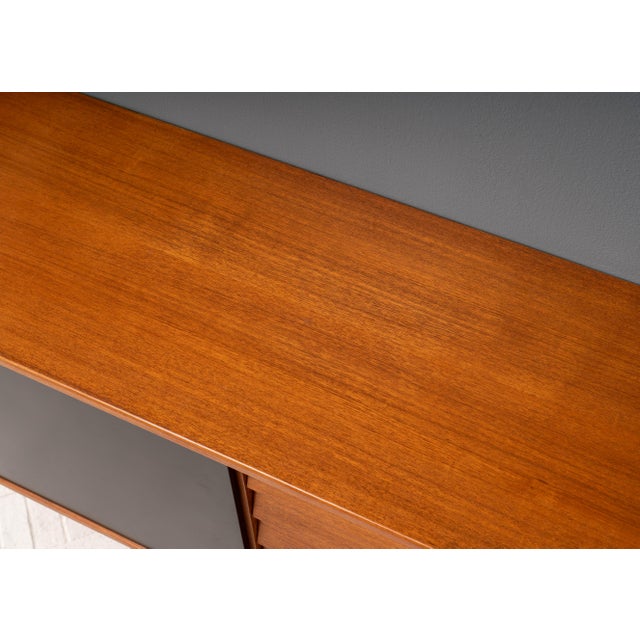 Wood 1960s Nils Jonsson Teak Wall Console For Sale - Image 7 of 16